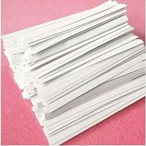 White Paper Twist Ties 100 Pcsu